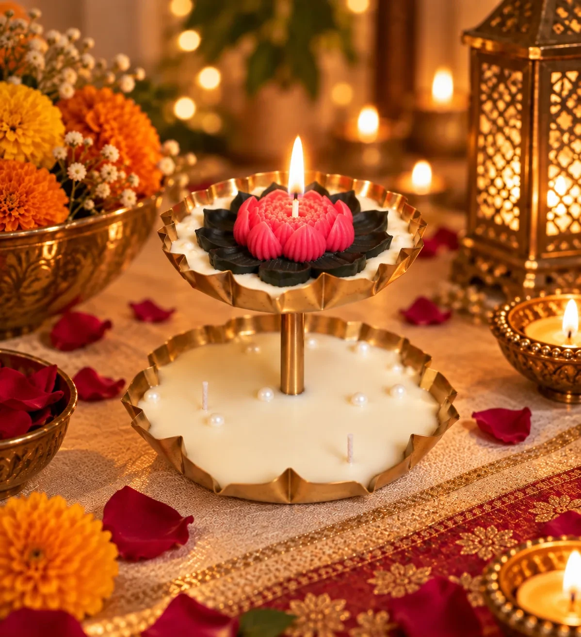The intricate flower centres and layered petals .